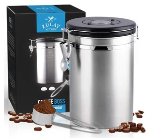 lot 1355 image: CoffeeCanister Stainless Steel Coffee Canister