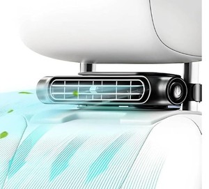 lot 2307 image: Car Fan for Driver and Passengerfts Seat - Mini Portable USB Backseat Cooling Fan Kids Baby Quiet headrest Neck Fan Accessories with 3 Adjustable Wind Speeds for All Cars Vehicle Jeep Van RV Truck