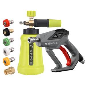 lot 1407 image: M MINGLE High Pressure Washer Gun Snow Foam Lance, 4000 PSI, 1 Liter