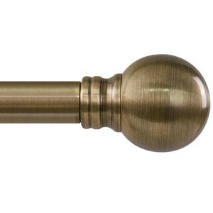 lot 1408 image: Antique Bronze Curtain Rods for Windows 72 to 144 Inch Long Brass Window