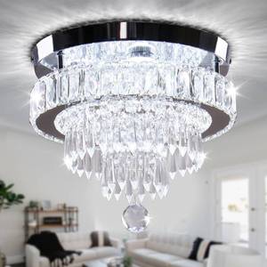 lot 1421 image: Cainjiazh 11.8 Crystal Ceiling Light, Flush Mount, Cool White