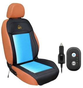 lot 1424 image: JPart Cooling Seat Covers for Cars, 12V-24V Cooling Car seat Cover with 12 Fans and Massage, Car Seat Cooler for Truck, SUV, Sedan, Black