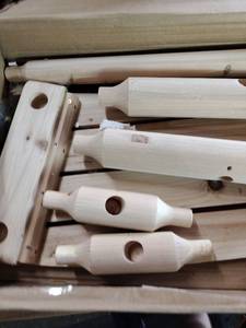 lot 1447 image: Wooden table with legs needs it s assembly