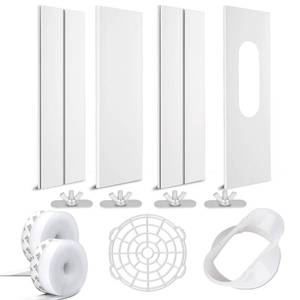 lot 1461 image: Portable Air Conditioner Window Kit, Upgrade Portable AC Sliding Window Kit with 2pack 3m Seal for Exhaust Hose (5.113cm)