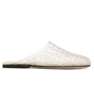 lot 1466 image: VOMIYALL Clear Jelly Shoes for Women Slip on Mesh Slides Sandals Comfortable Closed Toe Flats Sandals Jelly Summer Beach Sandals.