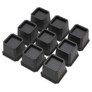 lot 1468 image: Whynonap Bed Risers 3 Inch Set of 9, Heavy Duty Furniture Risers, Black