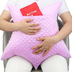 lot 1508 image: Star Shape Hysterectomy Recovery Pillowy for Hysterectomy Recovery Must Haves with 2 Pockets Products Gifts Tummy Tuck Abdominal Surgery Cushion, Minky Dot Lavender