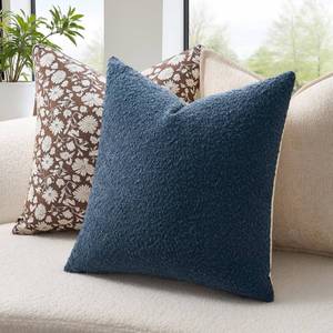lot 2008 image: Topfinel Neutral Blue Boucle Throw Pillow Covers 20x20 Inches 4 Pack Set for Living Room Chair Sofa Color-Block Textured Modern Decorative Pillows with Linen Cotton Backing for Minimal Home Styling