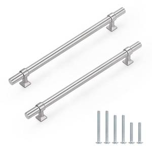 lot 2013 image: knobelite 10Pack 8-45 inch Hole Centers Brushed Nickel Cabinet Pulls Stainless Steel Kitchen Cabinet Handles Hardware Pull Handle for Cabinets Dressers Closets