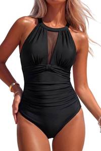 lot 2363 image: Tempt Me Women One Piece Swimsuit Tummy Control Bathing Suit Black S
