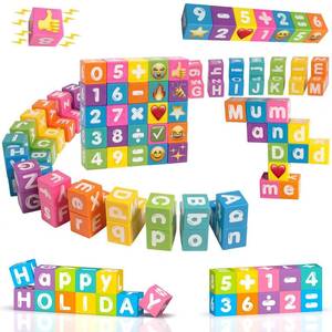 lot 2367 image: amdohai Magnetic Letter & Number Blocks ABC Learning Toy Spell 216 in 36pcs