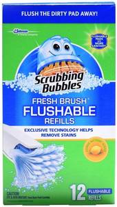 lot 2378 image: Scrubbing Bubbles Fresh Brush Flushable Refill 12 Ct