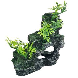 lot 2410 image: kathson Aquarium Mountain View Stone Resin Fish Tank Decorations Betta Hideout Caves Rockery Landscape Tree Aquarium Decorations Rock Hiding Cave Decor for Small Fish Shrimp Play Ornament