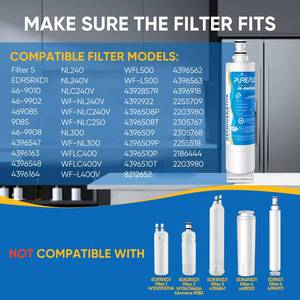 lot 2415 image: PUREPLUS 4396508 Refrigerator Water Filter, Replacement for EDR5RXD1, EveryDrop Filter 5, 4396510, 4392857, Kenmore 46-9010, 9085, LC400V, WF-NLC240V, RFC0500A, WF285, W10186668,