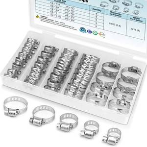 lot 2454 image: TICONN 40PCS Hose Clamp Set - 14��1-18 304 Stainless Steel Worm Gear Hose Clamps for Pipe, Intercooler, Plumbing, Tube and Fuel Line