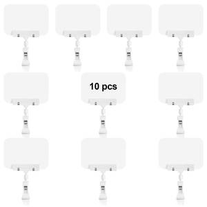 lot 2474 image: SIYOMG Display Clips, 10 Pack Double Head Rotating Reuse Food Sign Holder, Mini Plastic Chalkboard for Business, Party, Office, Exhibition (White)