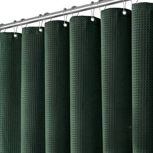lot 2479 image: Dynamene Waffle Shower Curtain 256 GSM Heavy Duty Fabric 72x72 Dark Green