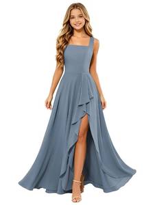 lot 2491 image: Sewavai Dusty Blue Elegant Junior Bridesmaid Dresses for Teen Girls 14