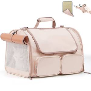 lot 3272 image: FUKUMARU Cat Carrier, Airline Approved Dog Carrier with Rollable Cover