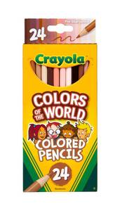 lot 4021 image: Crayola Colors of the World Colored Pencil Set (24ct), Skin Tone Colored Pencils for Kids, Coloring Book Pencils, Gifts for Kids