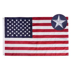 lot 4030 image: Bradford American Flag 4x6 ft Outdoor Embroidered US USA Flags Double Sided Heavy Duty, 4th of July American Flag with 2 Brass Grommets Outsides 250 Anniversary