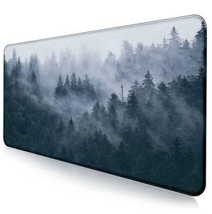 lot 4031 image: Gray Forest Mouse Pad with Seam Edge Design, Non Slip Rubber Keyboard Pad