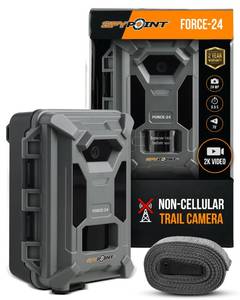 lot 4042 image: SPYPOINT FORCE-24 Non-Cellular Trail Camera, 2K Video, 24MP Photos, Low-Glow LEDs, Night Vision Game Camera, 70ft Motion Detection, Affordable Trail Cam, Must-Have Hunting Equipment