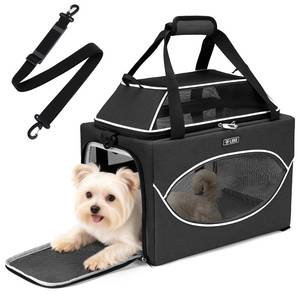 lot 5615 image: Lekereise Top-Expandable Pet Carrier 18x11x11Inch Delta American United Airline Approved Underseat to 15lbs Stable Car Travel Carriers for Small Dogs Cats with Locking Safety Zippers Anti-Scratch Mesh
