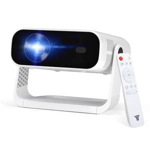 lot 5621 image: ZDK 1080P Movie Projector for Bedroom Smooth Grain Free Image Quality with Crisp Details for Family - 360°Rotatable Mini Proyector with Wifi & Bluetooth - 4K Support TV iPhone Airplay - White