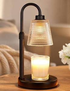 lot 5629 image: Candle Warmer Lamp with Timer Dimmable, Wax Warmer for Scented Jar Candles, Adjustable Height Candle Lamp for Home Decor, Birthday Gifts for Women Mom House Warming Gifts, Matte Black