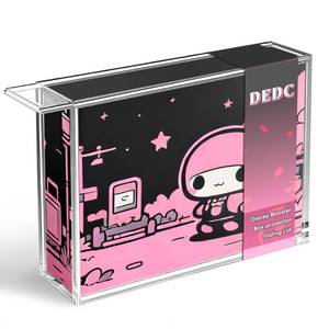 lot 5630 image: DEDC Acrylic Display Case Compatible with Lorcana Booster Box by Sliding Lid Premium UV-Protected, 6  5mm Thick Ideal Gifts for Collectors, Game Box Not Included