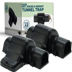 lot 5637 image: W4W Dual Entry Rat Trap - Quick Kill Snap Tunnel Design - IndoorOutdoor - Reusable - 2 Pack