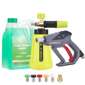 lot 5639 image: M MINGLE Pressure Washer Gun with Foam Cannon, 64 Fl Oz Car Wash Soap
