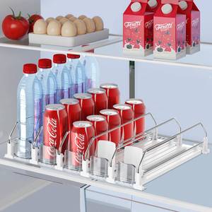 lot 5681 image: IBORING Drink Organizer for Fridge,Holds up to 25 Cans