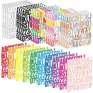 lot 6152 image: Letter Stickers 30 Sheets 1500 PCS Large 2 Inch Alphabet Sticker,Multicolor