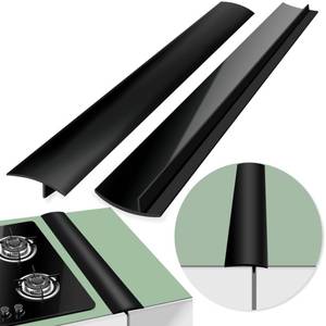 lot 6155 image: PSLER 25 Inch Silicone Stove Counter Gap Cover Filler 2PK Black