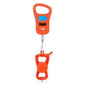 lot 6157 image: KastKing ToughTide USB Charging Fish Scale with Lip Gripper, Orange Combo
