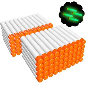 lot 6162 image: AMOSTING 100PCS Glow in Dark Refill Darts Compatible with Nerf Blasters