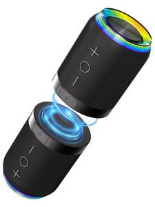 lot 6165 image: Aoacions 2 in 1 Magnetic Splittable Bluetooth Speaker, Portable IPX6 Waterproof Split Wireless Speaker Bluetooth V5.4 with 20W Loud Stereo Sound, Wireless Pairing for Home, Outdoor or Travel (Black)