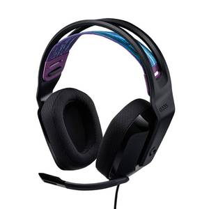 lot 6167 image: Logitech G335 Wired Gaming Headset (with Flip to Mute Microphone) - Black