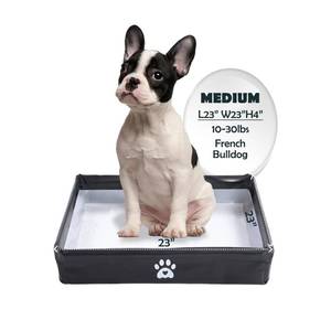 lot 6178 image: MEEXPAWS Dog Pee Pad Holder Tray Foldable, Puppy Pad Holder Liner Base High Side, Dog Litter Box Indoor for 22����x22���� Pee Pads, Training Pad Holder Leak-Proof, Potty Pad Holder for Dogs Easy Clean