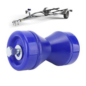 lot 6183 image: Tyenaza Boat Bow Trailer Roller Assembley fits Boat Trailer Bracket, 90mm Boat Trailer Bow Roller Shock Absorbing Wearproof Impact PVC Bow Stop Bell Roller Blue, PVC