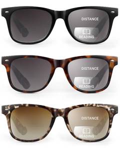 lot 6185 image: LADEESSE 3 Pack Bifocal Reading Sunglasses for Women, UV400 Sun Readers Glasses Spring Hinge Outdoor Sunglasses 2.00