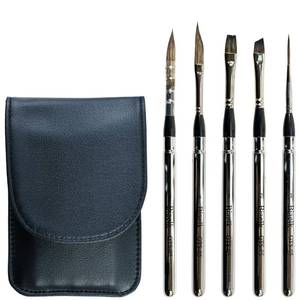 lot 6193 image: Biaelk GTS-05 Travel Watercolor Brushes Set,5PCS Professional Paint Brushes, Face,Miniature,Dagger,Flat,Round Paint Brushes for Watercolor,Gouch,Acrylic