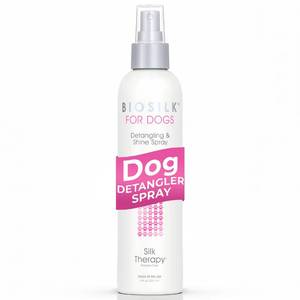 lot 6210 image: BioSilk for Dogs Silk Therapy Detangling and Shine Protecting Spray, pH Balanced Leave-In Mist with Silk and Vitamins for Dematting, Paraben-Free, All Coats and Breeds, 8 Fl Oz