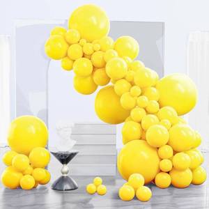 lot 6211 image: PartyWoo Yellow Balloons 140pcs Matte Yellow Balloons Different Sizes