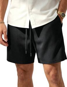 lot 6248 image: TACVASEN Mens Black Corduroy Shorts Casual 6 Inch Inseam Summer Beach Sweat size 2XL
