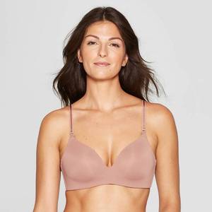 lot 6273 image: Womens Wirefree Nursing Bra - Auden Mauve 38DDD Lightly Lined, Padded, Wireless, Adjustable Strap, One-Handed Cup Release