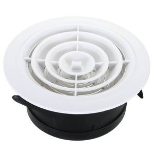 lot 6276 image: PATIKIL 5 Inch Round Air Vent, Adjustable Ceiling Diffuser Grill Cover ABS Louver Soffit Vent with Screen for Bathroom Kitchen Living Room, Rotate Type