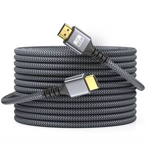 lot 6289 image: looyotul 4k Hdmi Cable 75ft Ultra High Speed HDMI 2.0 Cable 4K60HZ 3D ARC Gold Plated Connector Ethernet Audio Video Return HDMI Cord for UHD TV Monitor Laptop Xbox PS4PS5 Roku TV ect.(Silvery)